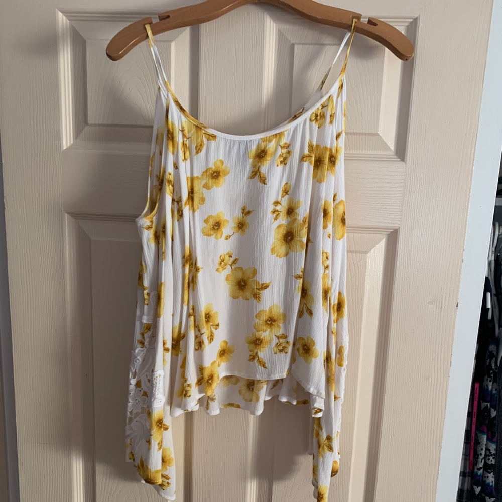 Off the shoulder long Sleeve Floral Top